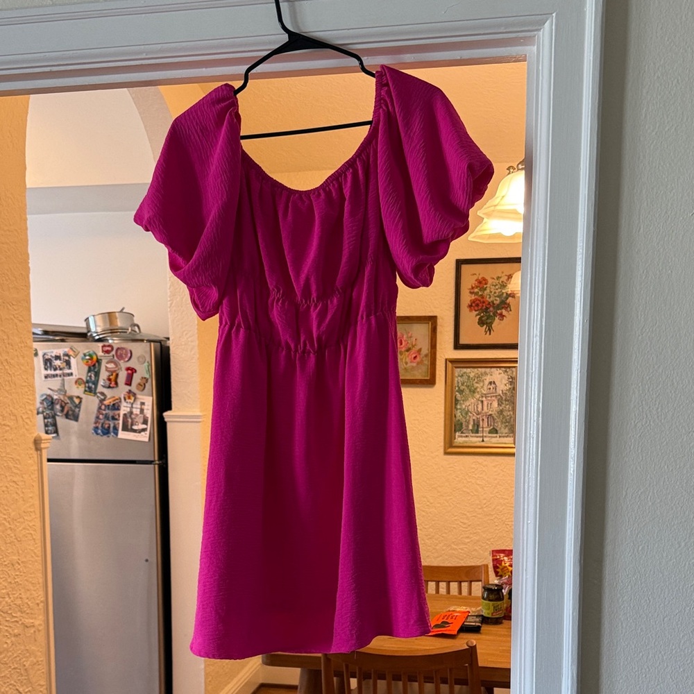 Vibrant Pink Mini Dress